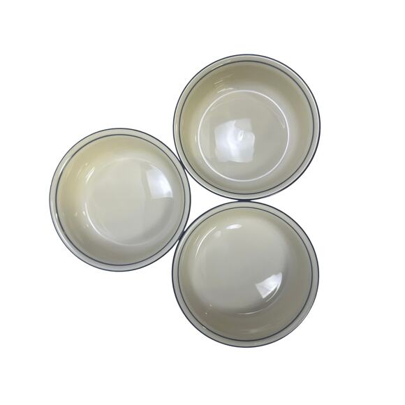 Lenox USA Chinastone 'Poppies on Blue' 5.25" Fruit/Dessert Bowl-Set of 3 - Picture 5 of 7